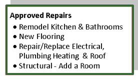 Approved Repairs, sample list - graphic